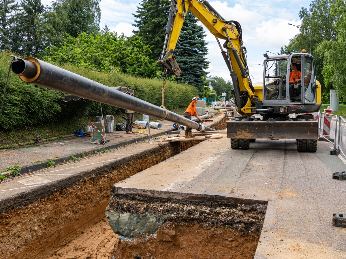 Chantier de voirie et réseaux divers réalisé par AGÉO en Alpes-Maritimes
