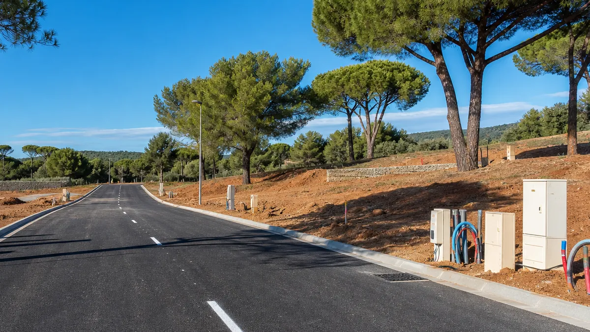 Chantier de génie civil et VRD réalisé par AGÉO Construction