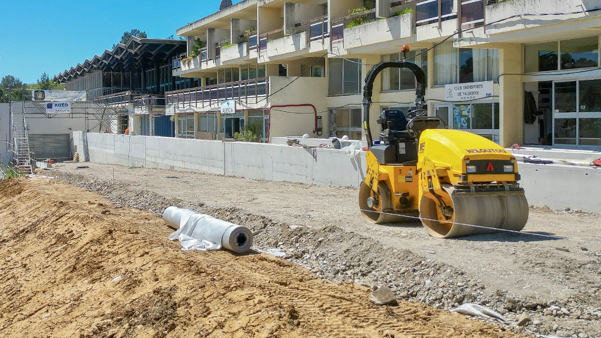 Chantier de génie civil et VRD réalisé par AGÉO Construction